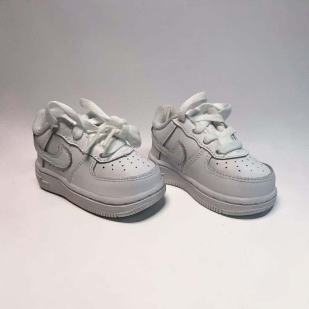 Nike Air Force 1 TD Toddler Shoes White/White 314194-117
